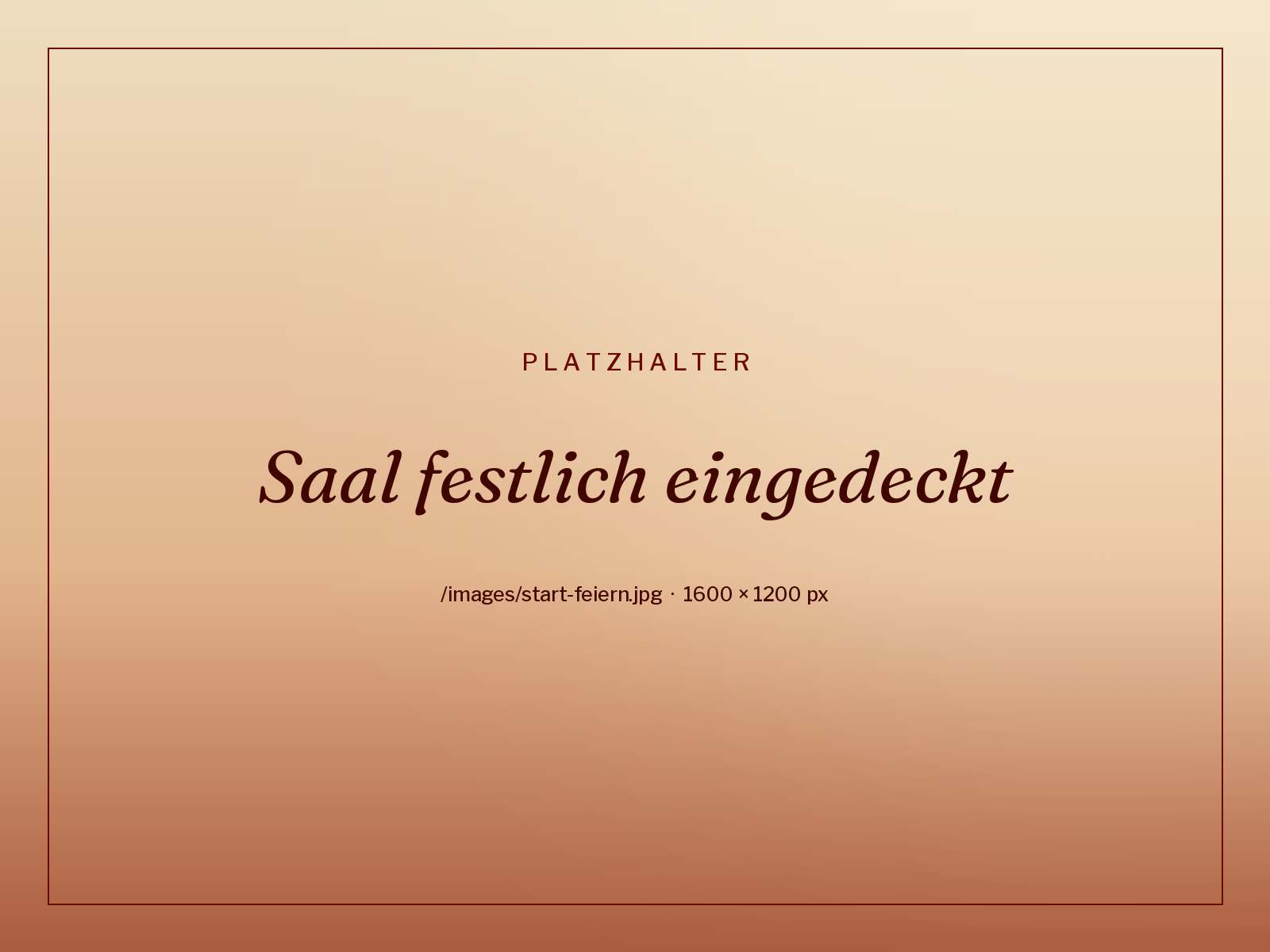 Festlich eingedeckter Saal im Gasthof zum Kreuz